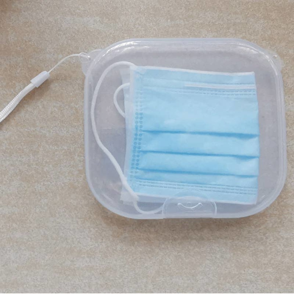 Dustproof Facemask Storage Box, with‎ Wristlet Strap